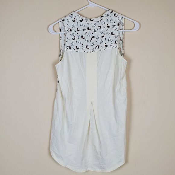 Porridge Anthropologie Bird Print Popover Blouse Size small - Picture 8 of 8